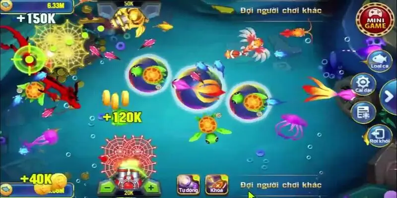 Bắn Cá Thần Rồng nhắm vào đàn sinh vật để tối đa hóa điểm thưởng