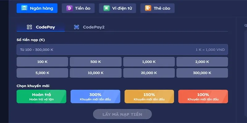 Nạp tiền nhanh vào điểm cược qua kênh ngân hàng